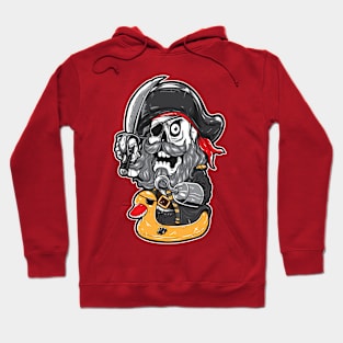 Funny Pirate On Duck Hoodie